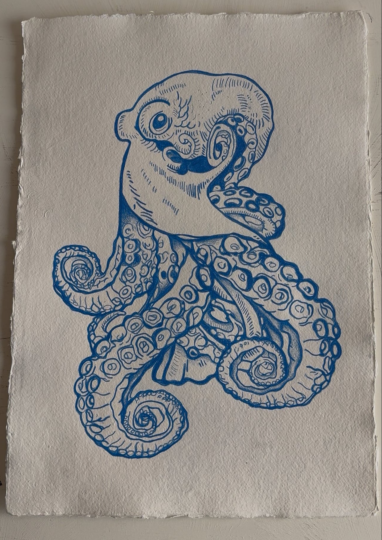 Curious Cephalopod — Hand-drawn Octopus Illustration